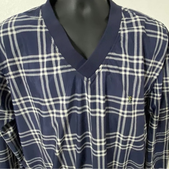 Catalina golf pull over windbreaker jacket, men’s size large plaid nylon - Picture 1 of 10